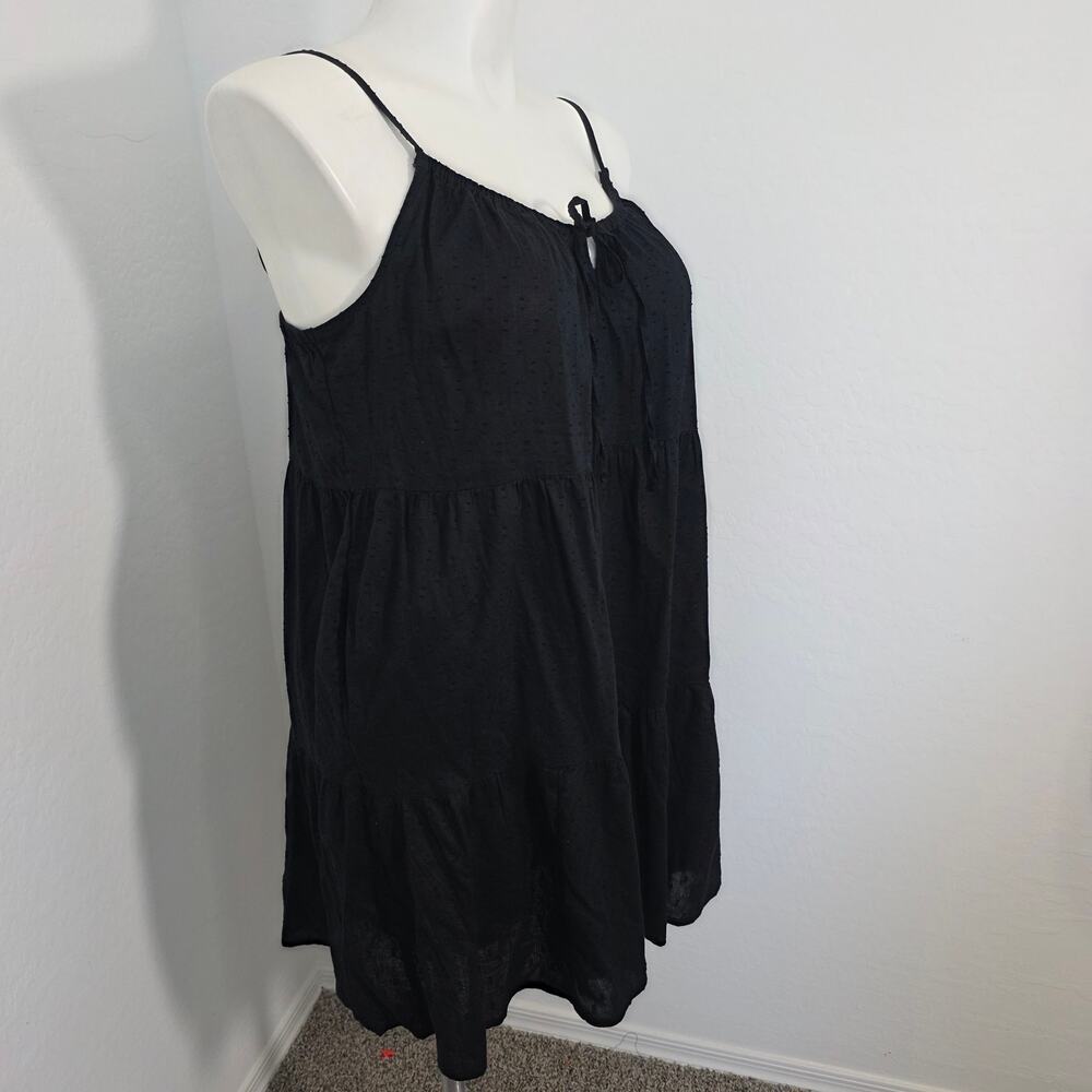 Old Navy Sleeveless Tiered Dobby Swing black cami dress sz L - Picture 4 of 8